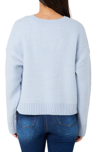 Thumbnail 2: Pink Rose Pink Rose Juniors Crew Neck Argyle Pullover Sweater 