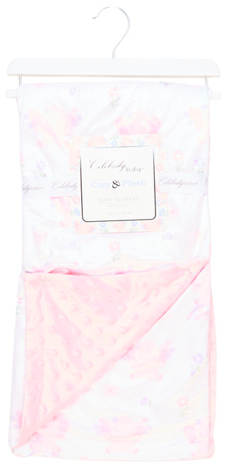 Thumbnail 1: LITTLE CELEBRITY Little Celebrity Elephant Print Reversible Baby Blanket 
