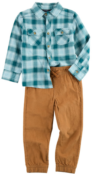 Thumbnail 1: Ben Sherman Ben Sherman Little Boys 2 Pc Flannel Pants Set 