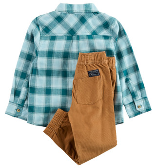 Thumbnail 2: Ben Sherman Ben Sherman Little Boys 2 Pc Flannel Pants Set 