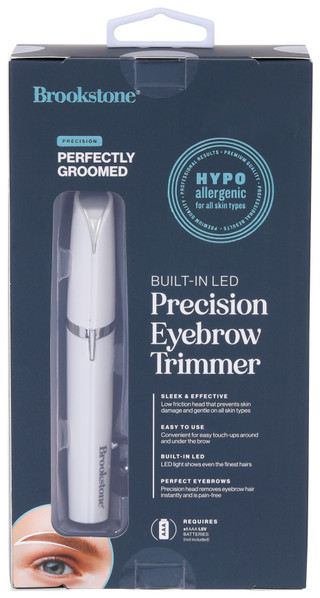 Thumbnail 1: Brookstone Brookstone Precision Eyebrow Trimmer & Built-in LED 