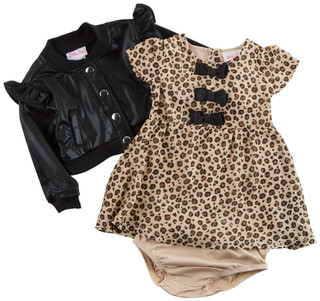 Thumbnail 3: Little Lass Little Lass Baby Girls 3 Pc Dress & Jacket Set 