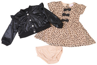 Thumbnail 1: Little Lass Little Lass Baby Girls 3 Pc Dress & Jacket Set 