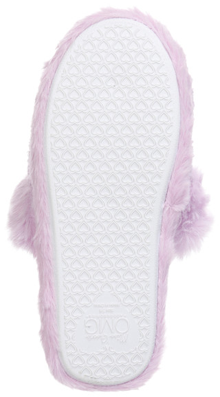 Thumbnail 2: OMG Accessories OMG Accessories Girls Pearl Heart Cushioned Plush Slippers 