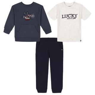 Thumbnail 1: Lucky Brand Lucky Brand Little Boys 3 Pc American Fleece Set 