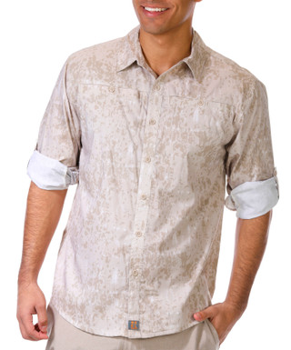 Thumbnail 1: REEL LEGENDS Reel Legends Mens Roll Tab Sleeve Button Down Terrain Shirt 
