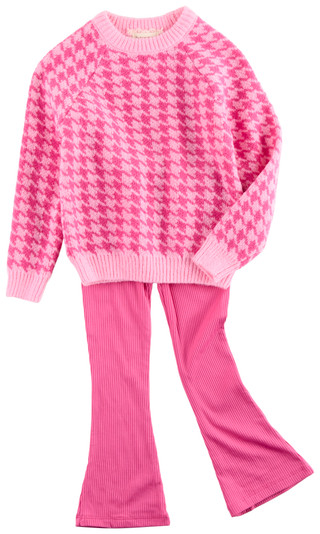 Thumbnail 1: Btween Btween Little Girls 2 Pc Long Sleeve Knit Pats Set 