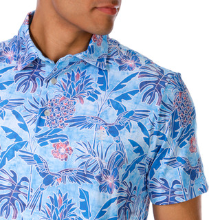 Thumbnail 7: Izod Golf IZOD Golf Mens Short Sleeve Tropical Floral Polo Shirt 