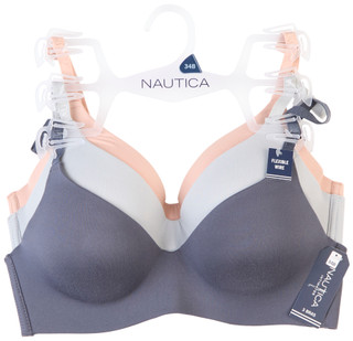 Thumbnail 1: Nautica Nautica Womens 3 Pk Solid Flexible Wire Bra 