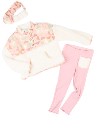 Thumbnail 1: Nicole Miller Nicole Miller Toddler Girls 3 Pc Sherpa Pullover Set 