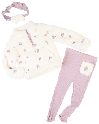Thumbnail 1: Nicole Miller Nicole Miller Toddler Girls 3 Pc Sherpa Pullover Set 