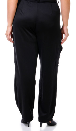 Thumbnail 2: NY COLLECTION NY Collection Plus Belted Cargo Scuba Pants 