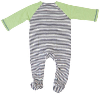 Thumbnail 2: Mud Pie Baby Boys Long Sleeve Fishing Bear Applique Sleeper 