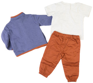 Thumbnail 2: Little Lad Little Lad Baby Boys 3 Pc Construction Jacket Pants Set 