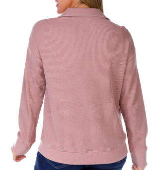 Thumbnail 2: C&C California C&C California Womens Long Sleeve 1/2 Zip Waffle Top 
