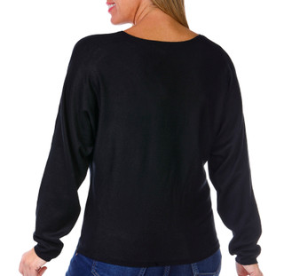 Thumbnail 2: BIRCH NY Birch NY Womens Long Sleeve Stud Front Sweater 