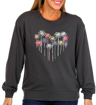 Thumbnail 1: C&C California C&C California Womens Palm Heart Crew Neck Sweater 
