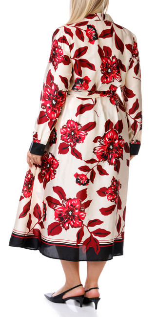 Thumbnail 6: HARLOW & ROSE Harlow & Rose Plus Long Sleeve Button Down Midi Shirt Dress 