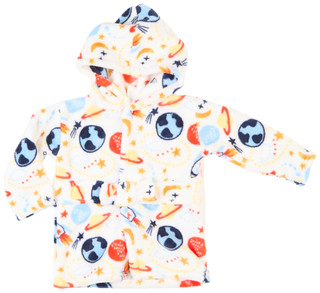 Thumbnail 1: DREAMGRO DreamGro Baby Outer Space Print Plush Bath Robe 