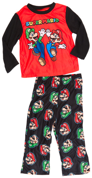 Thumbnail 1: MARIO BROTHERS Super Mario Brothers Little Boys 2 Pc Pajama Pants Set 