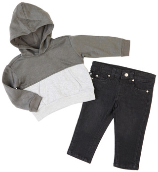 Thumbnail 1: Joe's Jeans Joe's Jeans Baby Boys 2 Pc Hoodie & Black Denim Jeans Set 