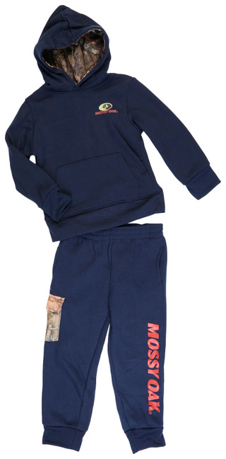 Thumbnail 1: Mossy Oak Mossy Oak Little Boys 2 Pc Long Sleeve Hoodie Jogger Set 
