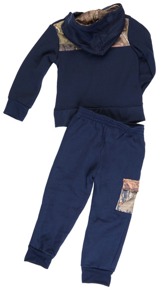 Thumbnail 2: Mossy Oak Mossy Oak Little Boys 2 Pc Long Sleeve Hoodie Jogger Set 