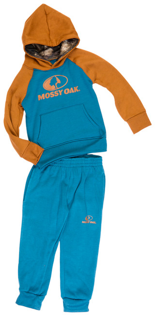 Thumbnail 1: Mossy Oak Mossy Oak Little Boys 2 Pc Long Sleeve Hoodie Jogger Set 