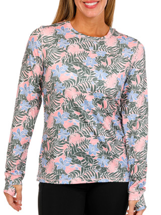 Thumbnail 1: Guy Harvey Guy Harvey Womens Performance Long Sleeve Tropical Top 