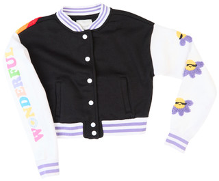Thumbnail 2: No Comment No Comment Big Girls Wonderful Varsity Bomber Jacket 