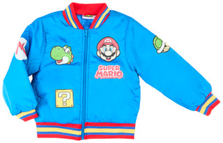 Thumbnail 1: Super Mario Brothers Super Mario Little Boys Full Zip Graphic Puffy Jacket 