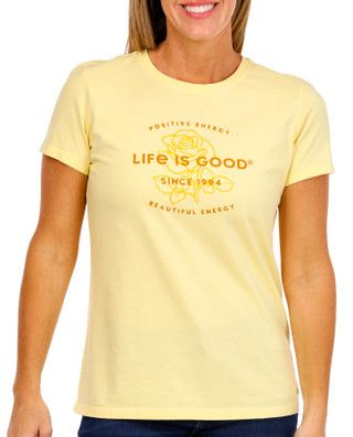 Thumbnail 1: Life is Good Life Is Good Womens Energy Rose Short Sleeve Crew Neck Tee 