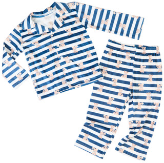 Thumbnail 1: Cutie Pie Baby Cuite Pie Baby Toddler Boys 2 Pc Bear Striped Pajama Set 