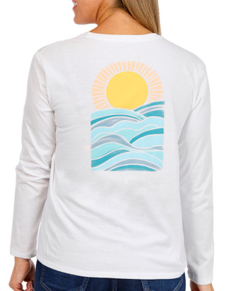 Thumbnail 1: REEL LEGENDS Reel Legends Womens Long Sleeve Seabreeze Graphic Tee 