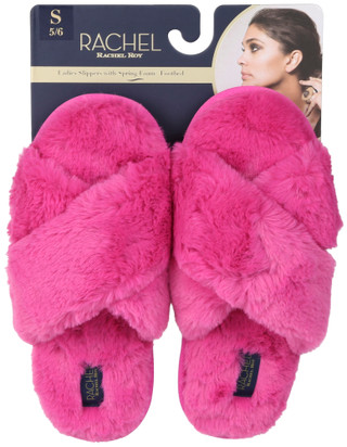 Thumbnail 1: RACHEL ROY Rachel Roy Womens Cardi Plush Cross Band Slippers 