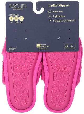 Thumbnail 2: RACHEL ROY Rachel Roy Womens Cardi Plush Cross Band Slippers 