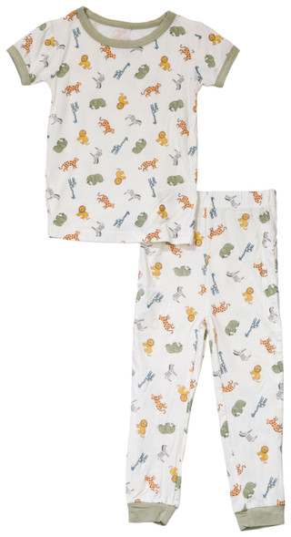 Thumbnail 1: MILKBERRY Milkberry Toddler Boys 2 Pc Safari Bamboo Pajama Set 