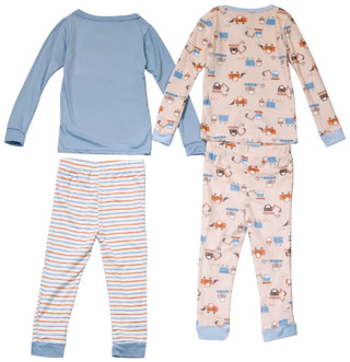 Thumbnail 2: Rugged Bear Rugged Bear Toddler Boy 4 Pc Construction Pajama Set 