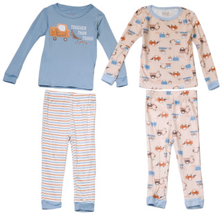 Thumbnail 1: Rugged Bear Rugged Bear Toddler Boy 4 Pc Construction Pajama Set 