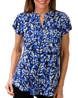 Thumbnail 1: Cocomo Cocomo Petite Print Lace Up Top 