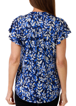 Thumbnail 3: Cocomo Cocomo Petite Print Lace Up Top 