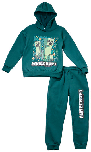 Thumbnail 1: Minecraft Minecraft Big Boys 2 Pc Hooded Sweatshirt and Pants Set 