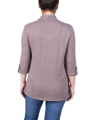 Thumbnail 3: NY COLLECTION NY Collection Petite 3/4 Sleeve Two In One Top 