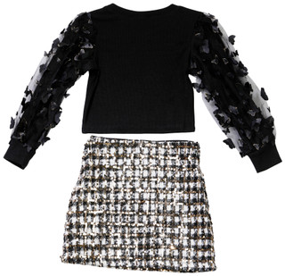 Thumbnail 2: Tween Diva Tween Diva Big Girls 2 Pc Embellished Top & Skirt Set 