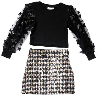 Thumbnail 1: Tween Diva Tween Diva Big Girls 2 Pc Embellished Top & Skirt Set 