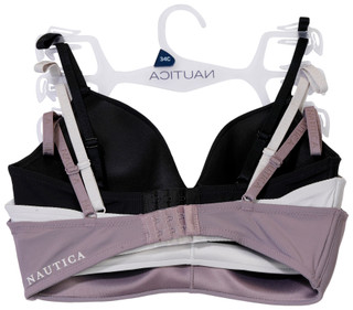Thumbnail 2: Nautica Nautica Womens 3 Pk Wire Free Micro Ribbed Bras 