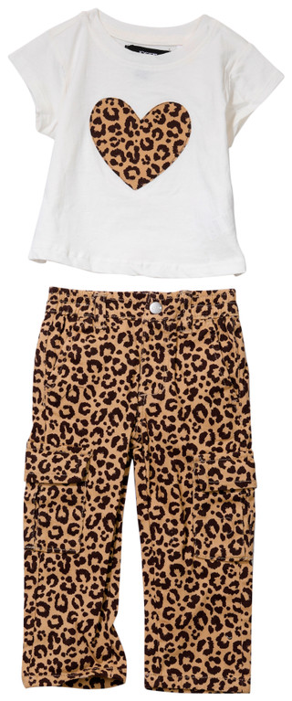 Thumbnail 1: Joe's Jeans Joe's Jeans Baby Girls 2 Pc Leopard Denim Pants & Tee Set 
