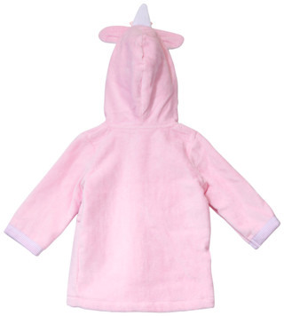 Thumbnail 2: Baby Essentials Baby Essentials Baby Velour Terry Cotton Unicorn Robe 