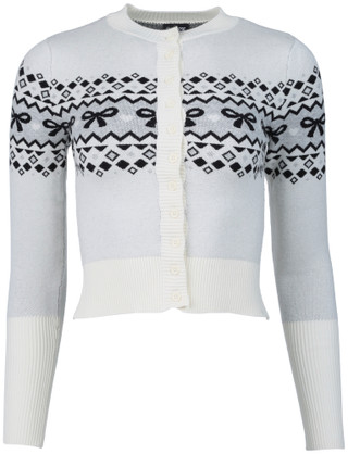 Thumbnail 1: Derek Heart Derek Heart Juniors Long Sleeve Fair Isle Cardigan 