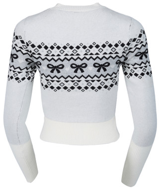 Thumbnail 2: Derek Heart Derek Heart Juniors Long Sleeve Fair Isle Cardigan 